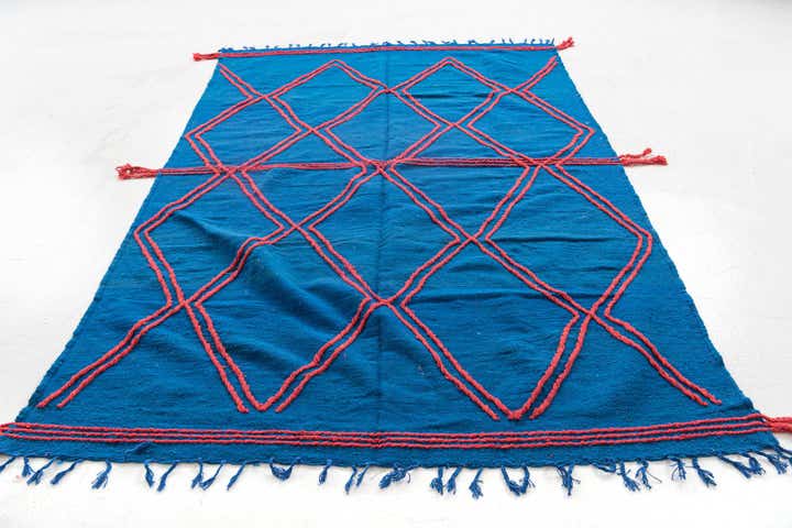 6' 2 x 9' 8 Hand Knotted Moroccan Wool Rug