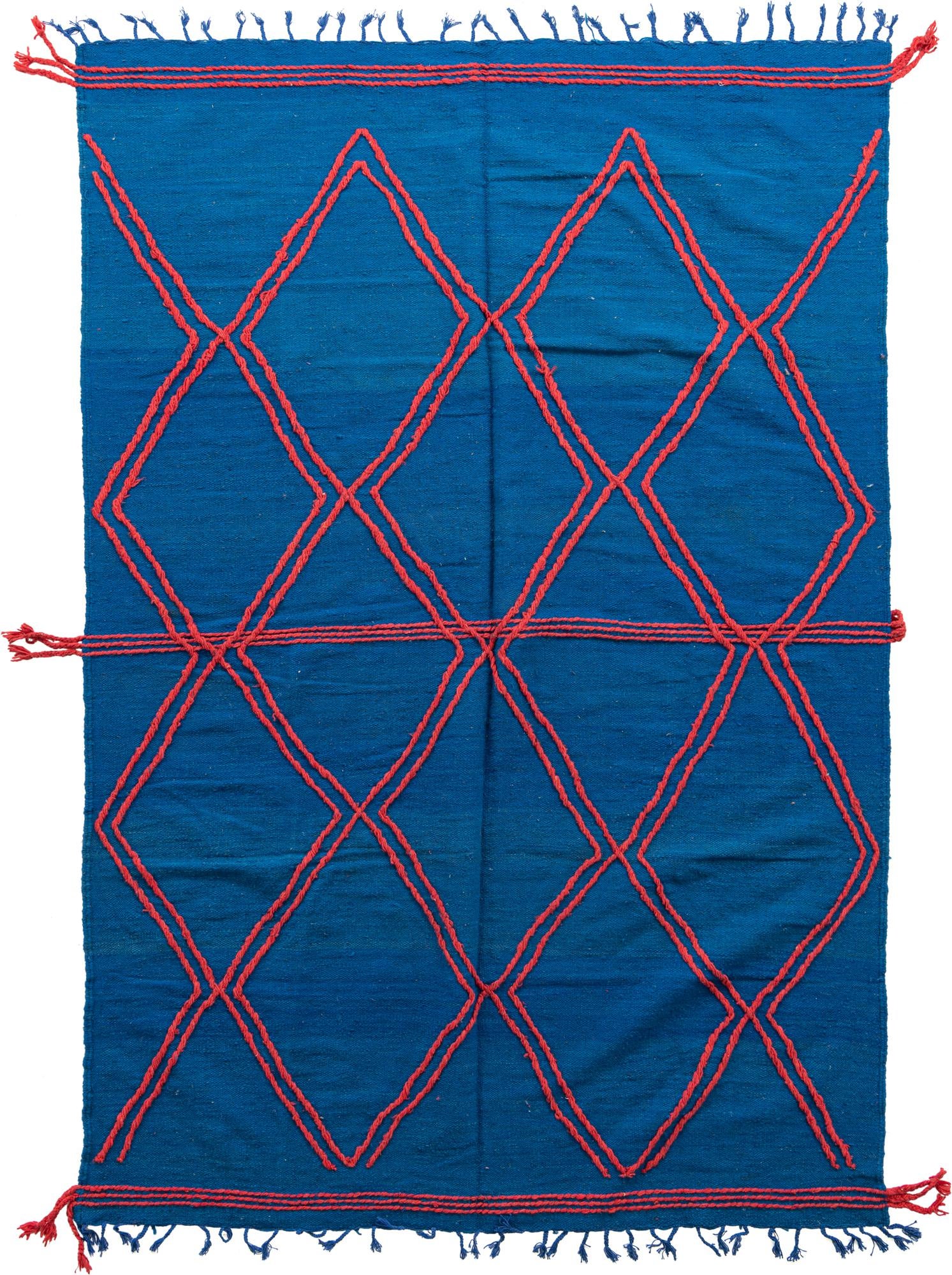 6' 2 x 9' 8 Hand Knotted Moroccan Wool Rug