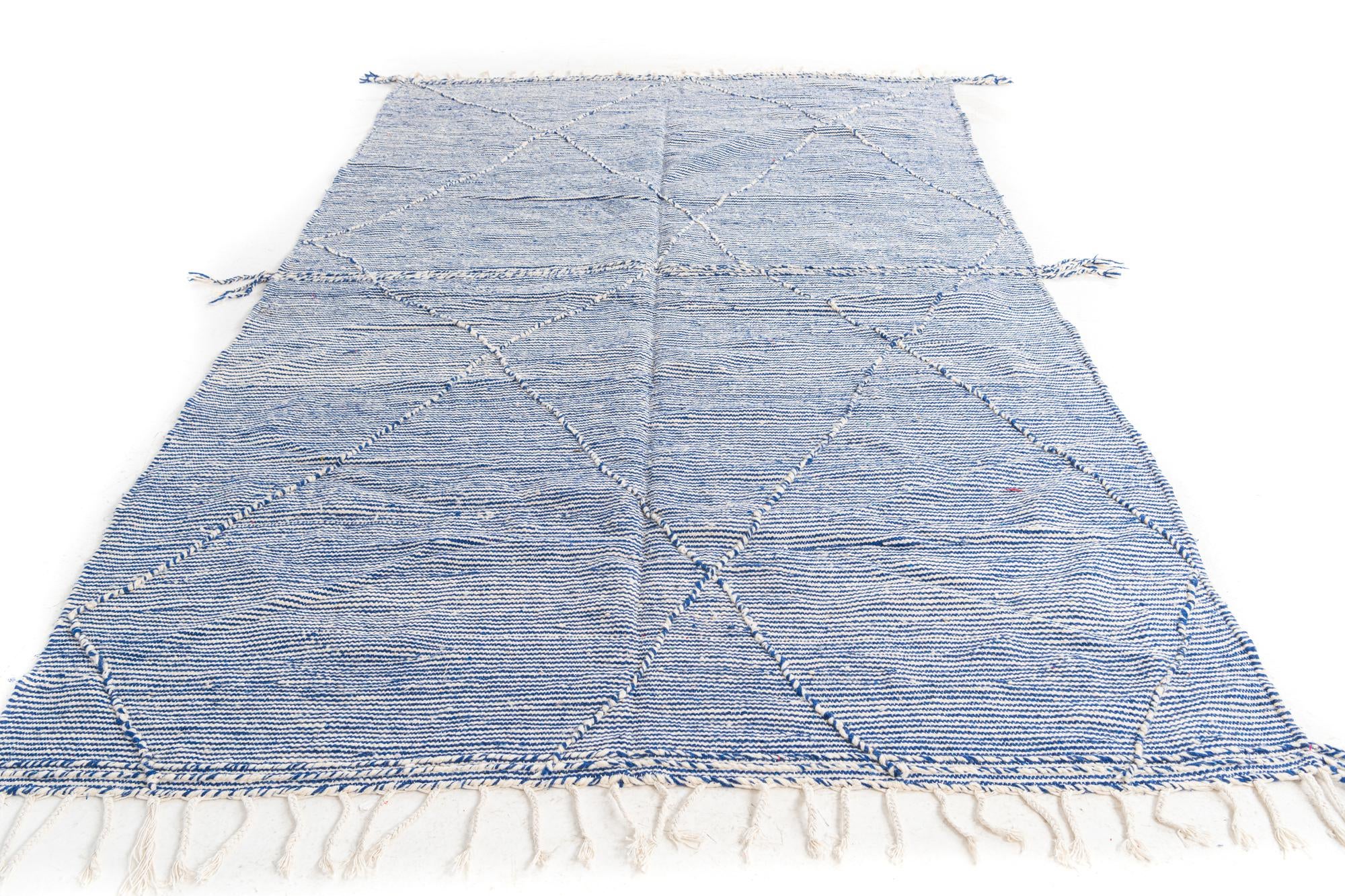 6' 3 x 9' 10 Hand Knotted Moroccan Wool Rug