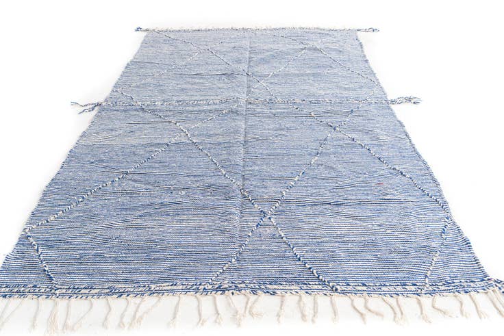Detail image of 6' 3 x 9' 10 Hand Knotted Moroccan Wool Rug