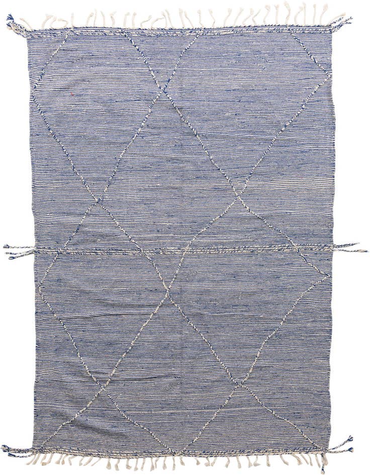 Detail image of 6' 3 x 9' 10 Hand Knotted Moroccan Wool Rug