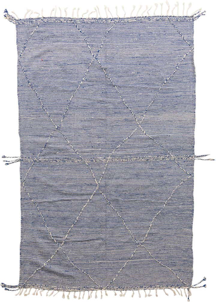 6' 3 x 9' 10 Hand Knotted Moroccan Wool Rug