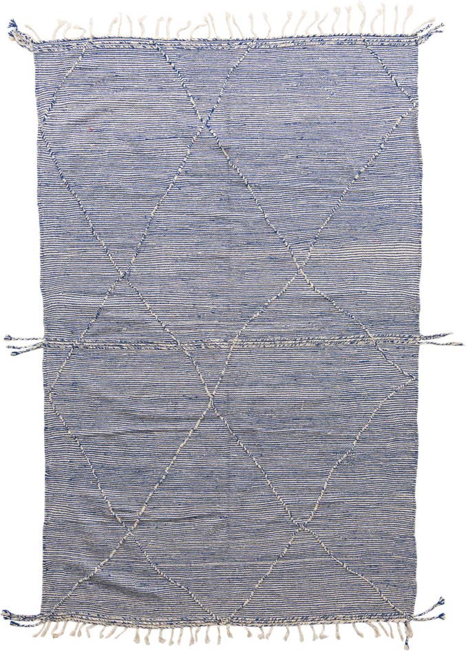 Detail image of 6' 3 x 9' 10 Hand Knotted Moroccan Wool Rug