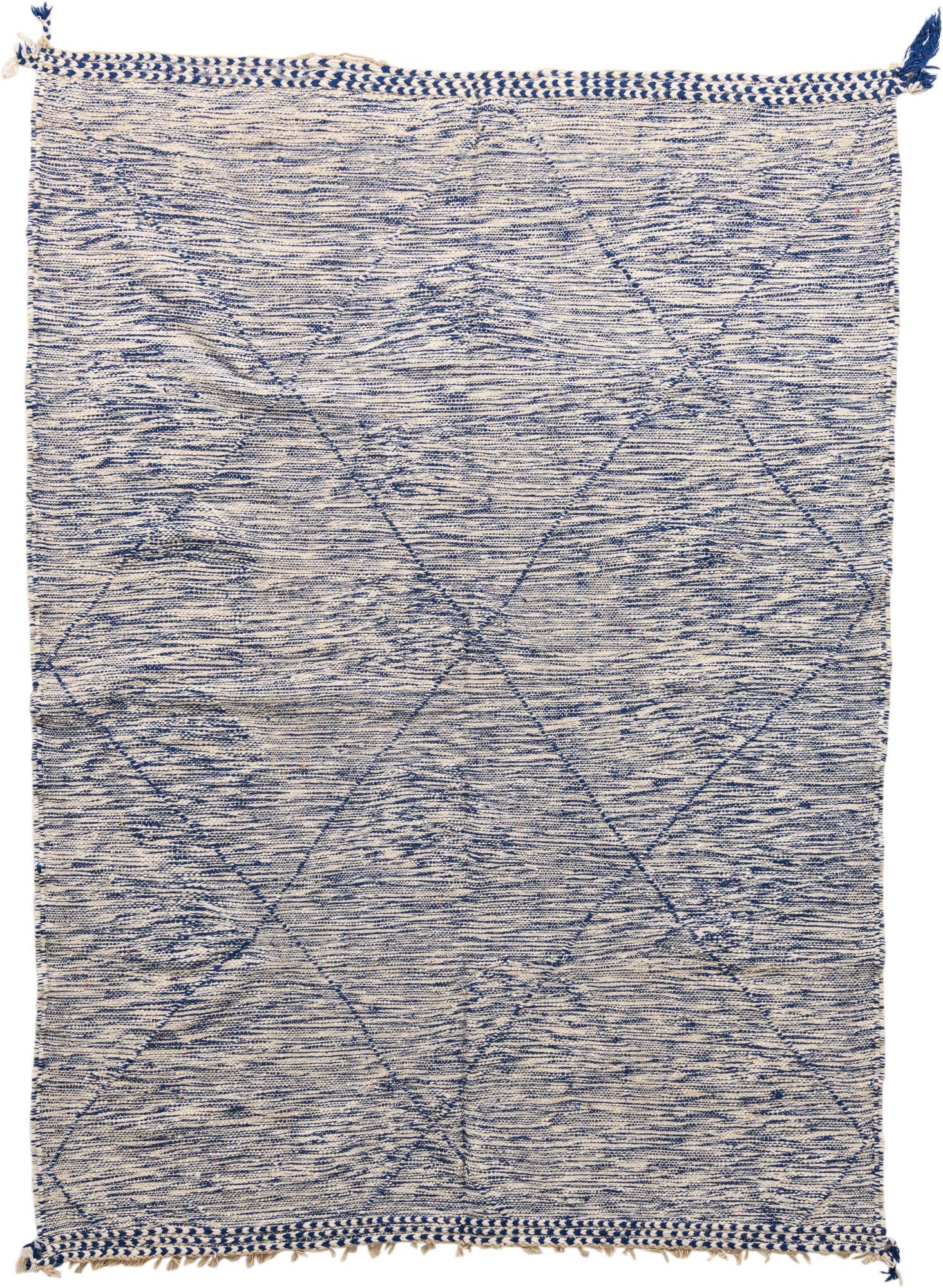 6' 10 x 9' 5 Hand Knotted Moroccan Wool Rug