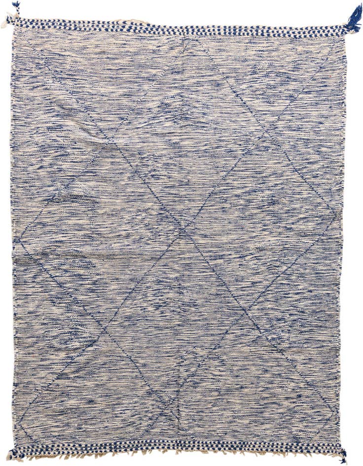 Detail image of 6' 10 x 9' 5 Hand Knotted Moroccan Wool Rug