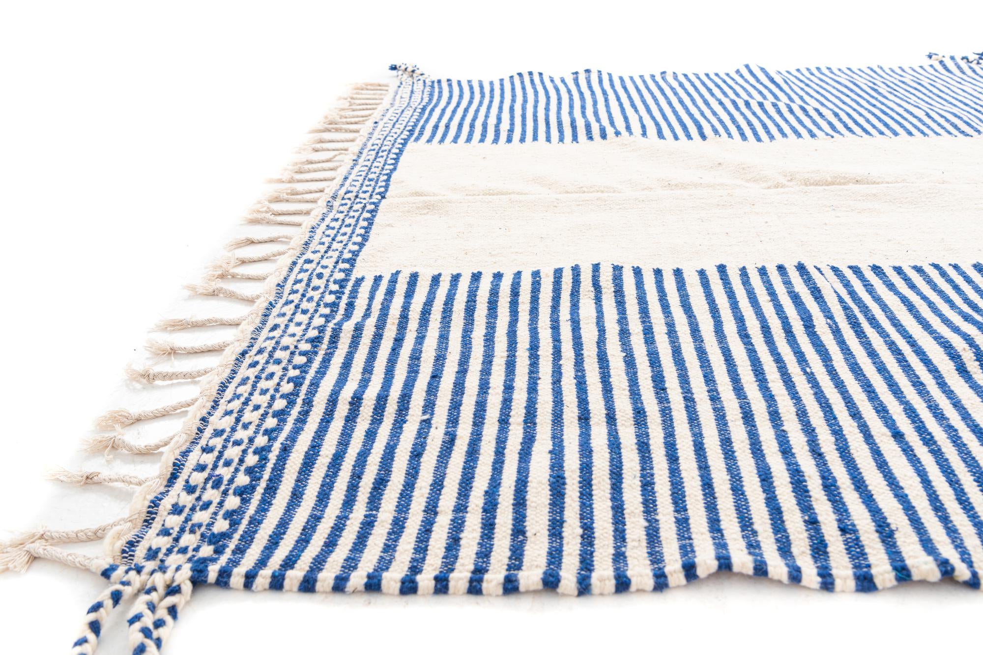 7' x 10' 6 Hand Knotted Moroccan Wool Rug