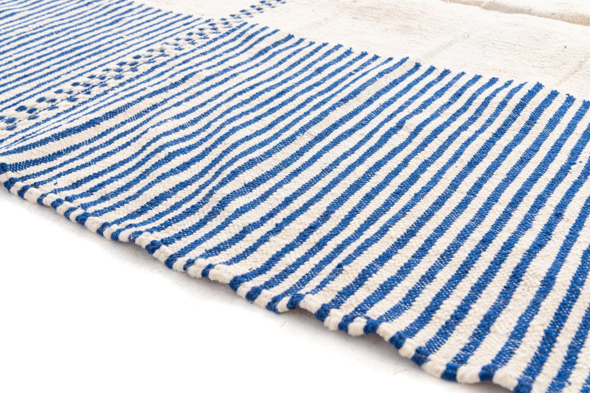 7' x 10' 6 Hand Knotted Moroccan Wool Rug