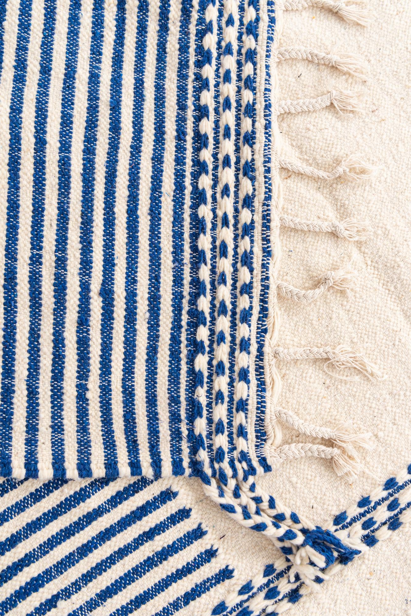 7' x 10' 6 Hand Knotted Moroccan Wool Rug
