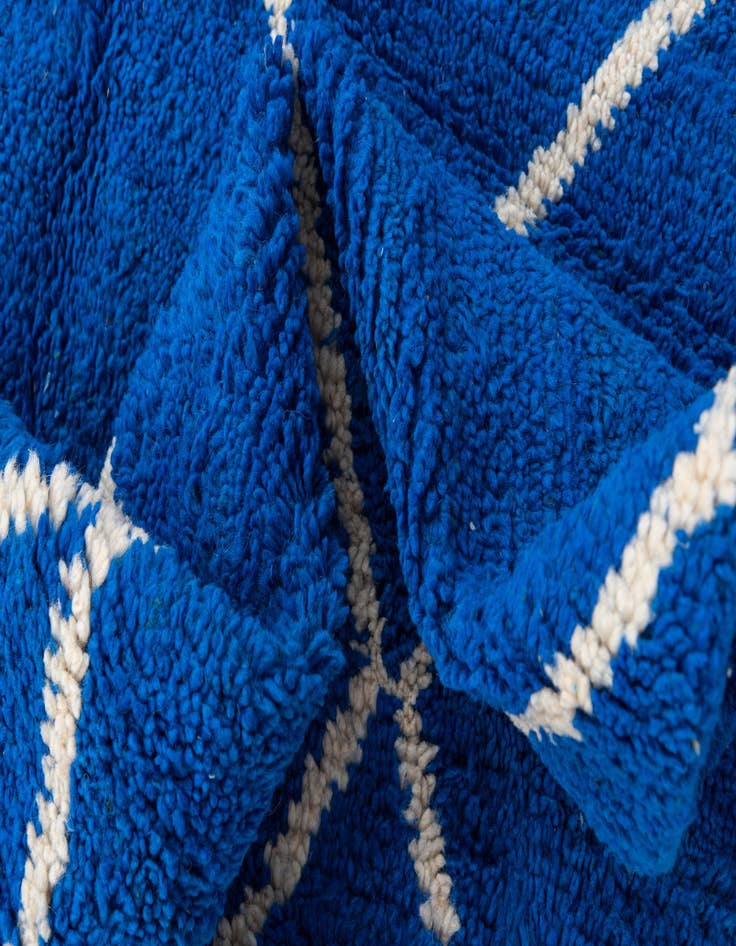 Detail image of 6' 8 x 9' 8  Hand Knotted Moroccan Wool Rug