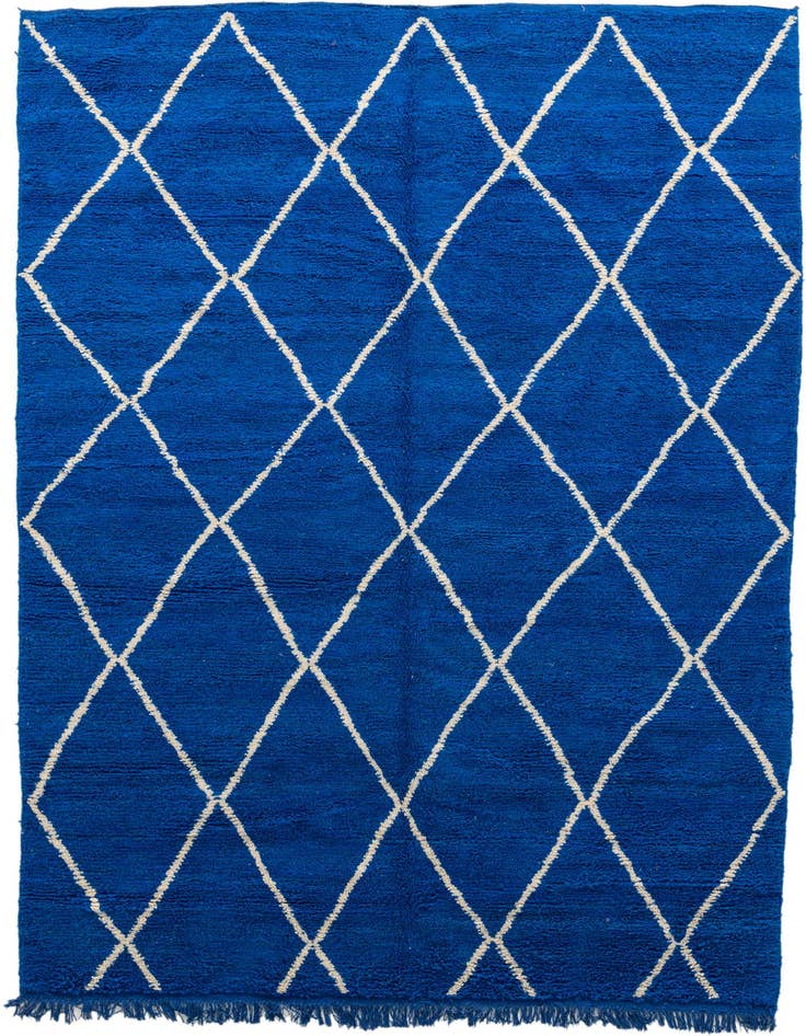 Detail image of 6' 8 x 9' 8 Hand Knotted Moroccan Wool Rug