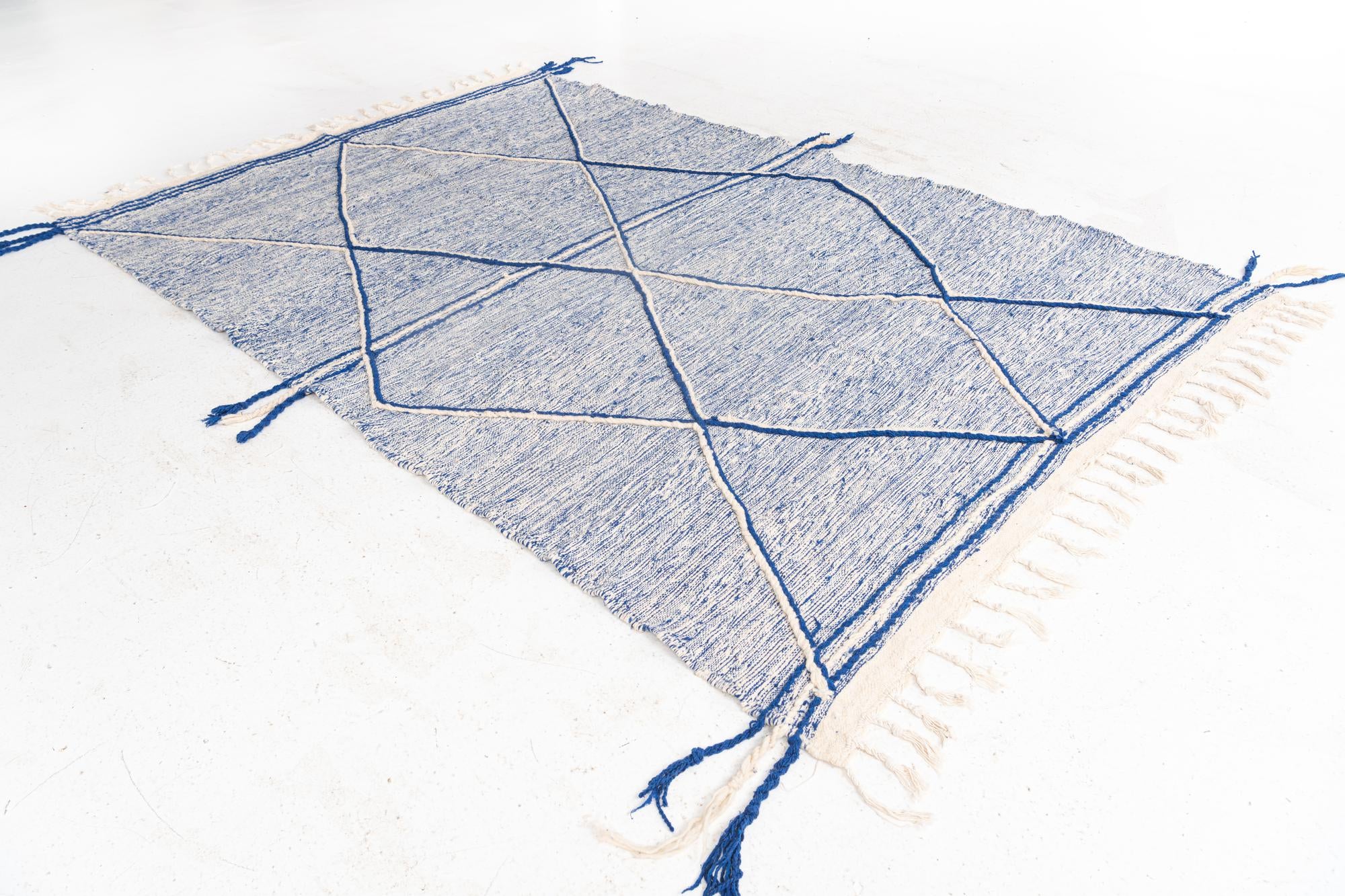 6' 5 x 9' 10 Hand Knotted Moroccan Wool Rug