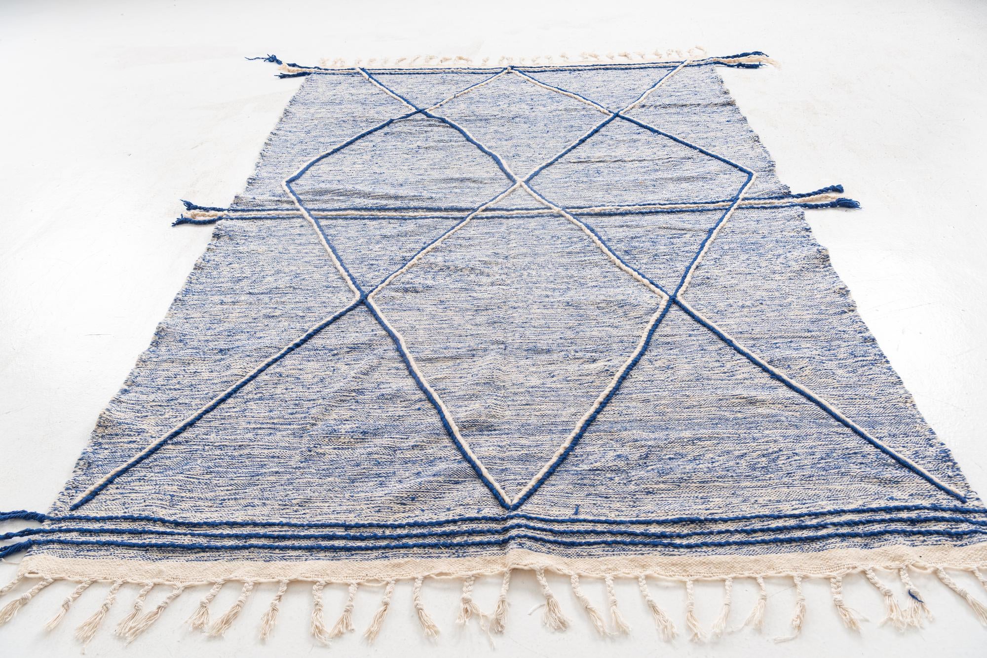 6' 5 x 9' 10 Hand Knotted Moroccan Wool Rug