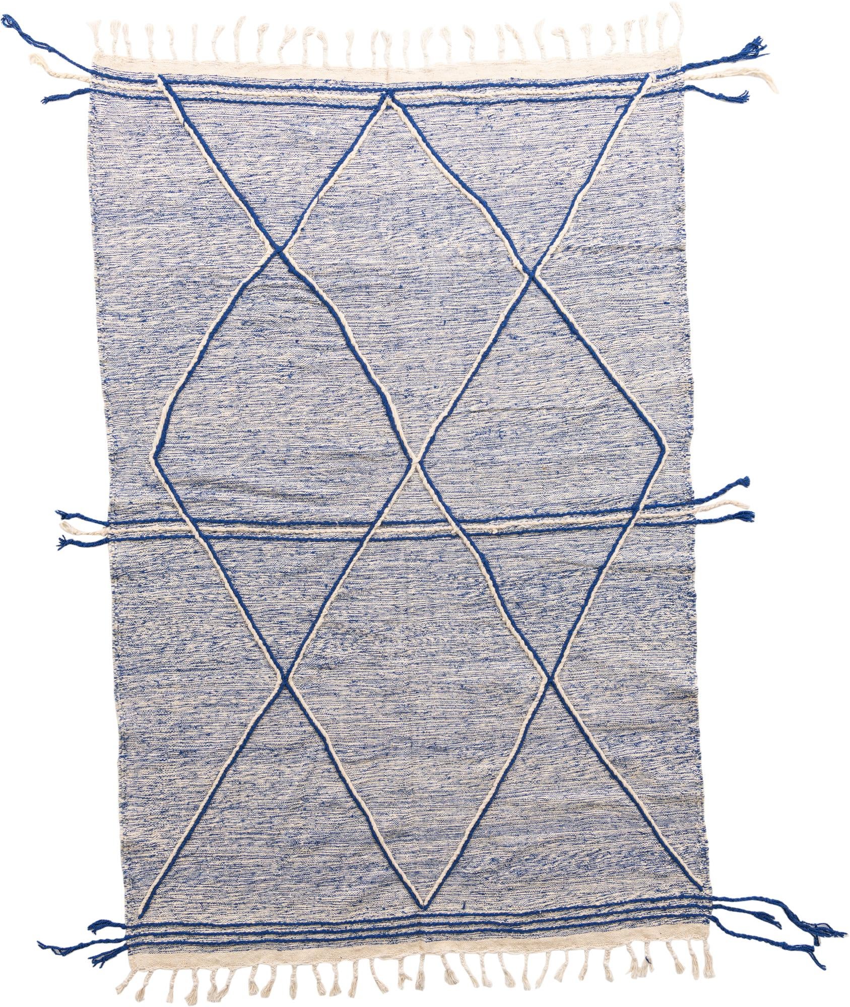 6' 5 x 9' 10 Hand Knotted Moroccan Wool Rug