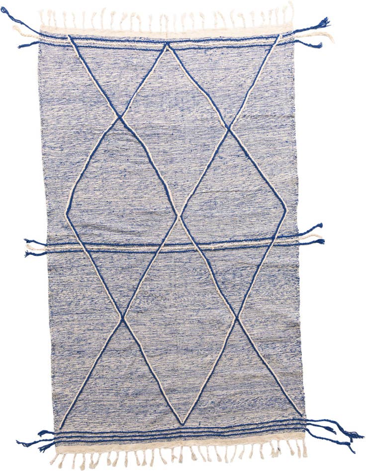 Detail image of 6' 5 x 9' 10 Hand Knotted Moroccan Wool Rug