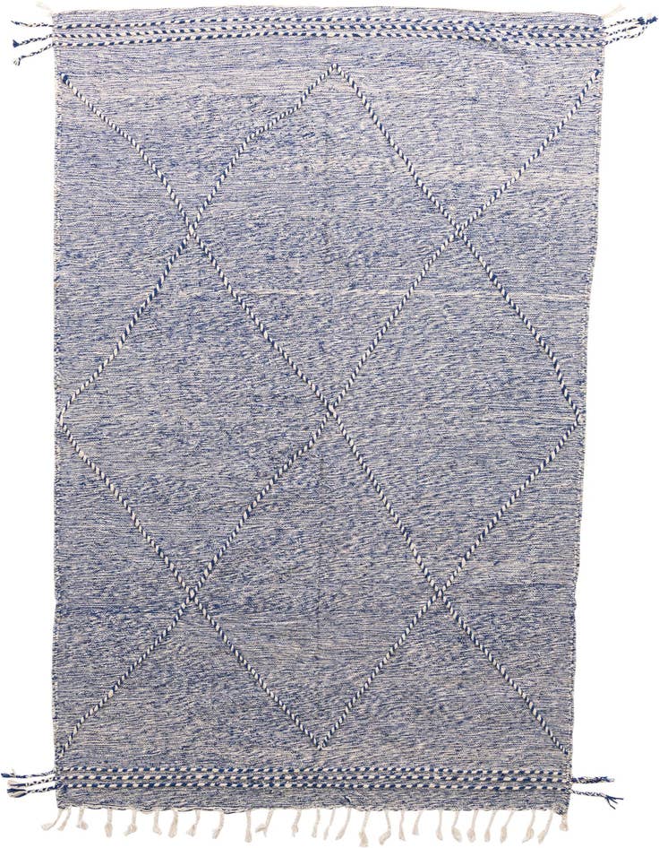 Detail image of 6' 5 x 10' 5 Hand Knotted Moroccan Wool Rug