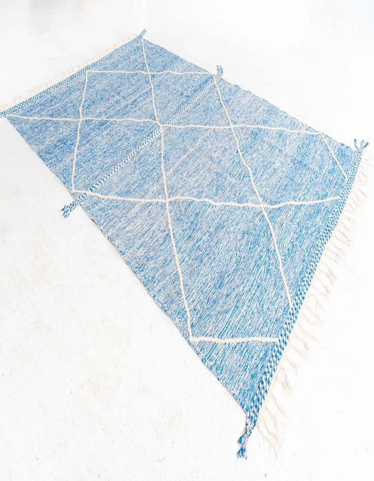 Detail image of 6' 7 x 10' 4 Hand Knotted Moroccan Wool Rug