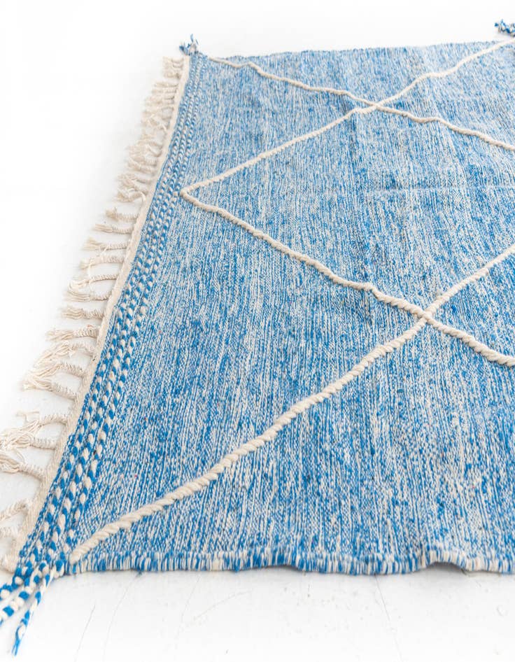 Detail image of 6' 7 x 10' 4 Hand Knotted Moroccan Wool Rug
