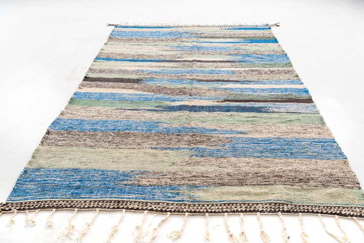 6' 6 x 9' 10 Hand Knotted Moroccan Wool Rug