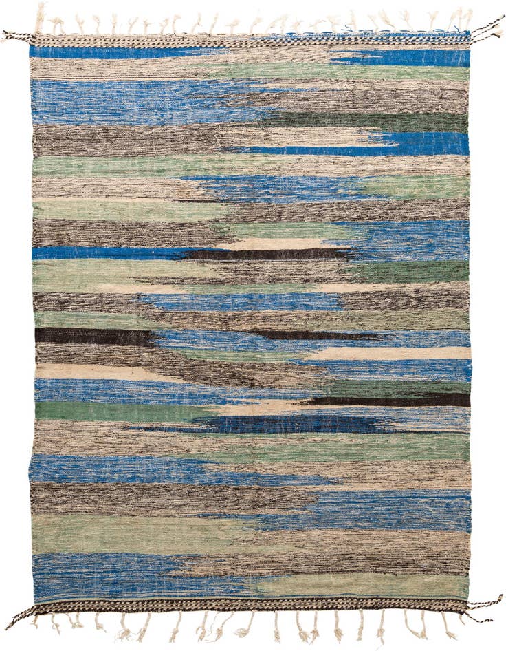 Detail image of 6' 6 x 9' 10 Hand Knotted Moroccan Wool Rug