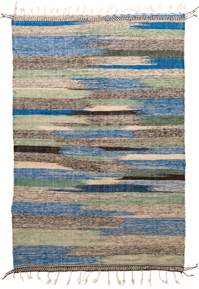 Detail image of 6' 6 x 9' 10 Hand Knotted Moroccan Wool Rug