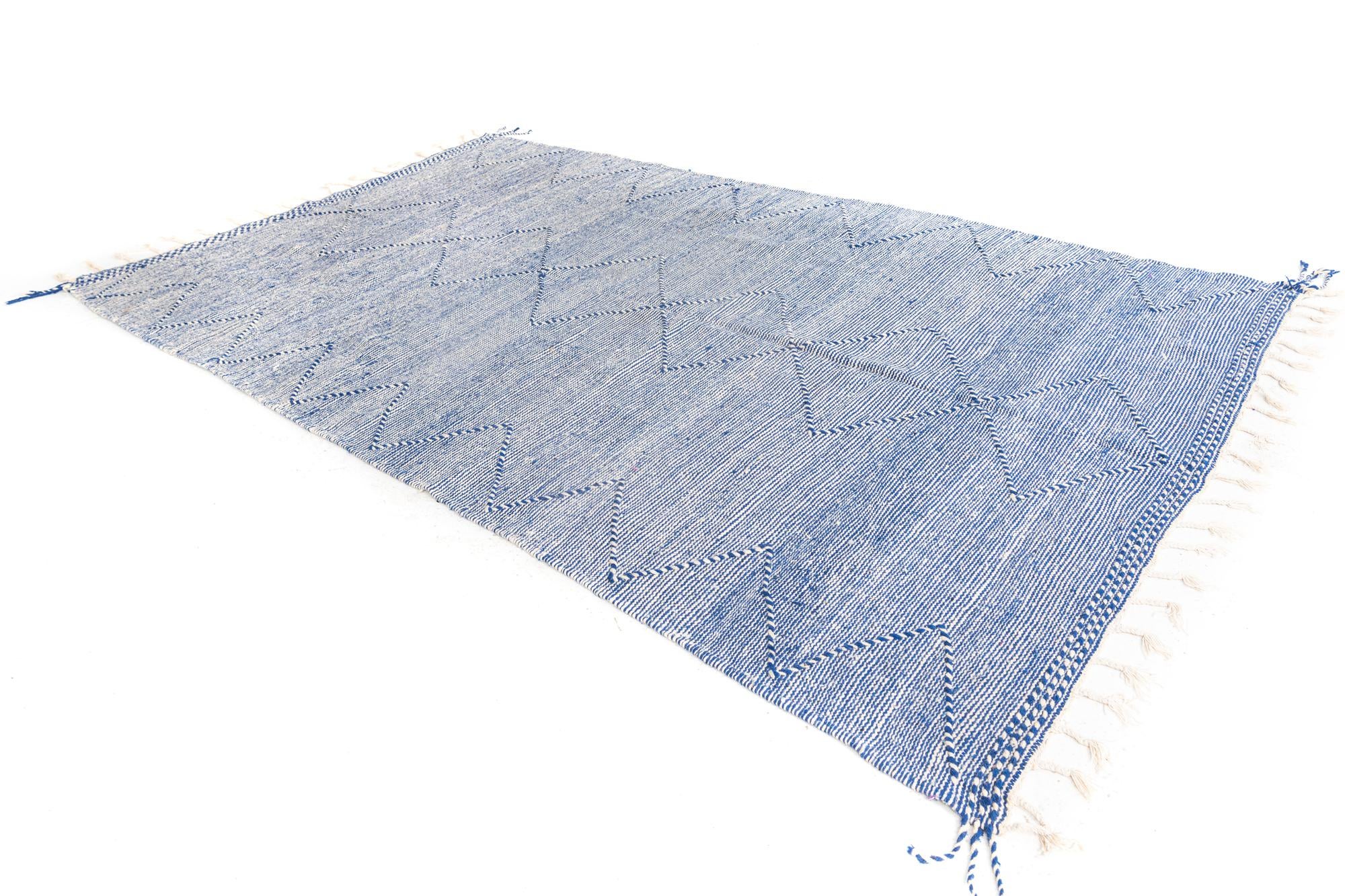6' 2 x 10' 3 Hand Knotted Moroccan Wool Rug