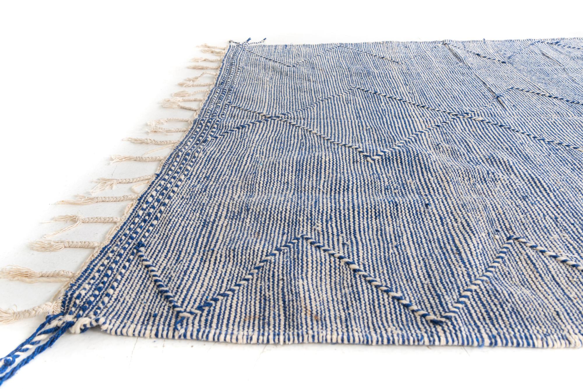 6' 2 x 10' 3 Hand Knotted Moroccan Wool Rug