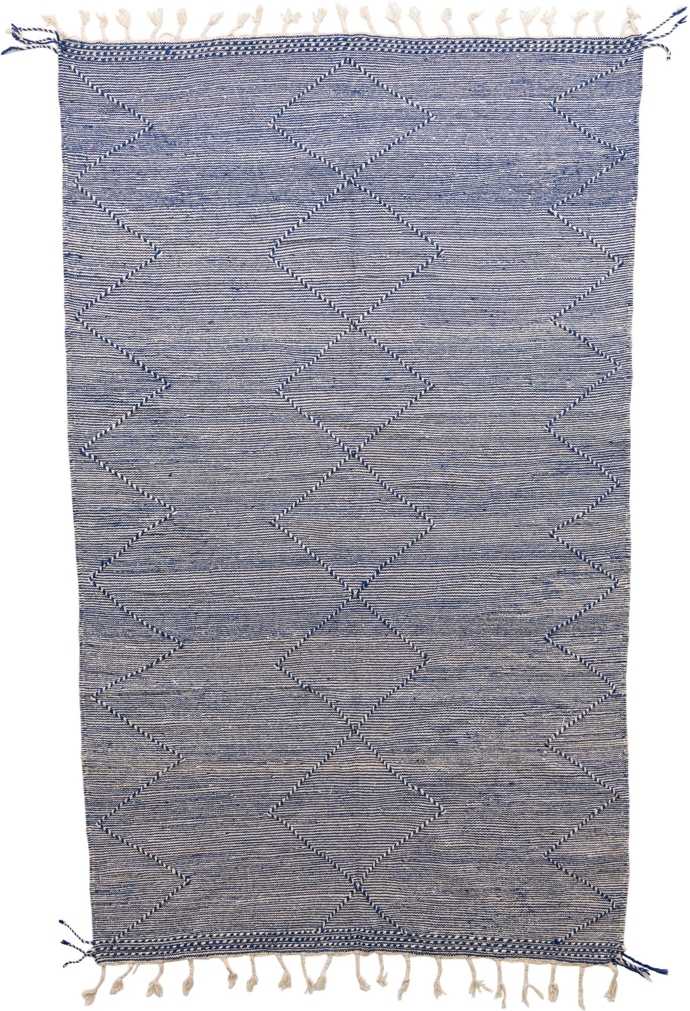 6' 2 x 10' 3 Hand Knotted Moroccan Wool Rug