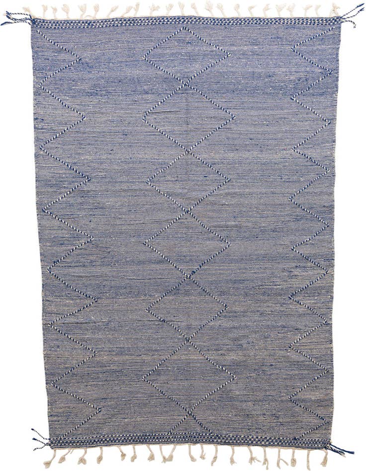 Detail image of 6' 2 x 10' 3 Hand Knotted Moroccan Wool Rug