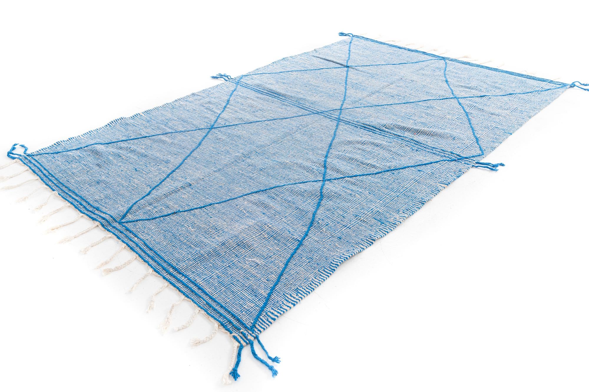6' 5 x 10' 3 Hand Knotted Moroccan Wool Rug
