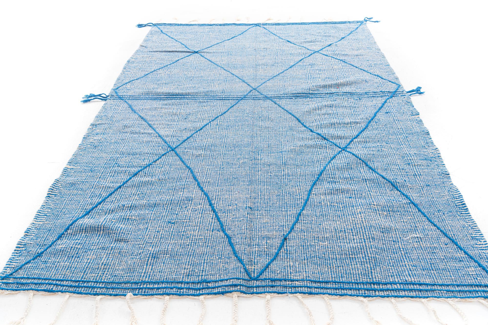 6' 5 x 10' 3 Hand Knotted Moroccan Wool Rug