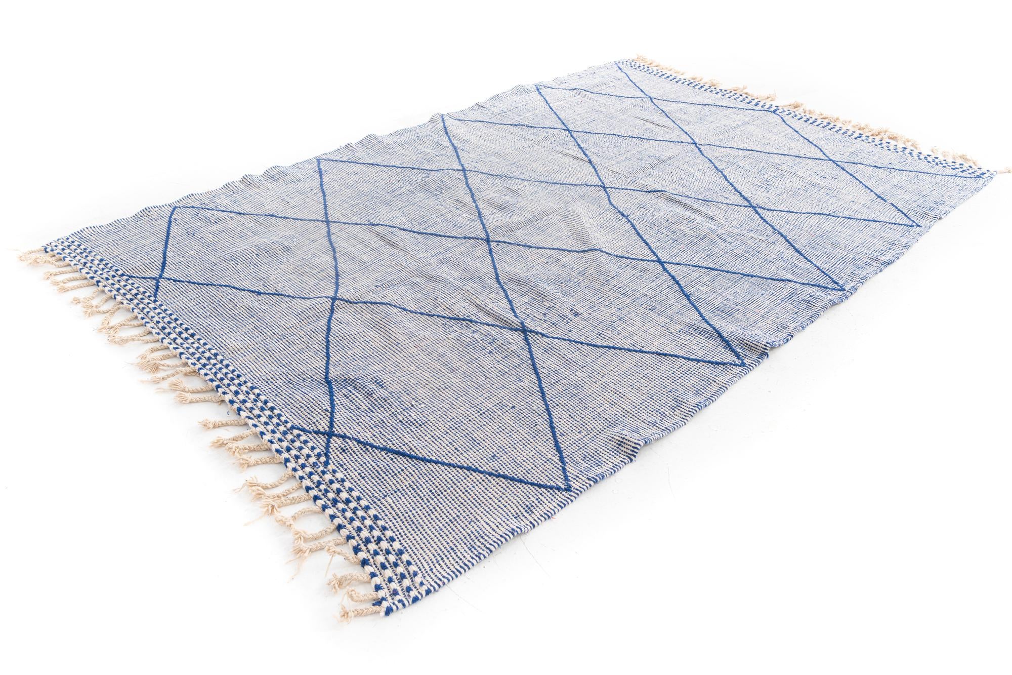 6' 4 x 9' 9 Hand Knotted Moroccan Wool Rug