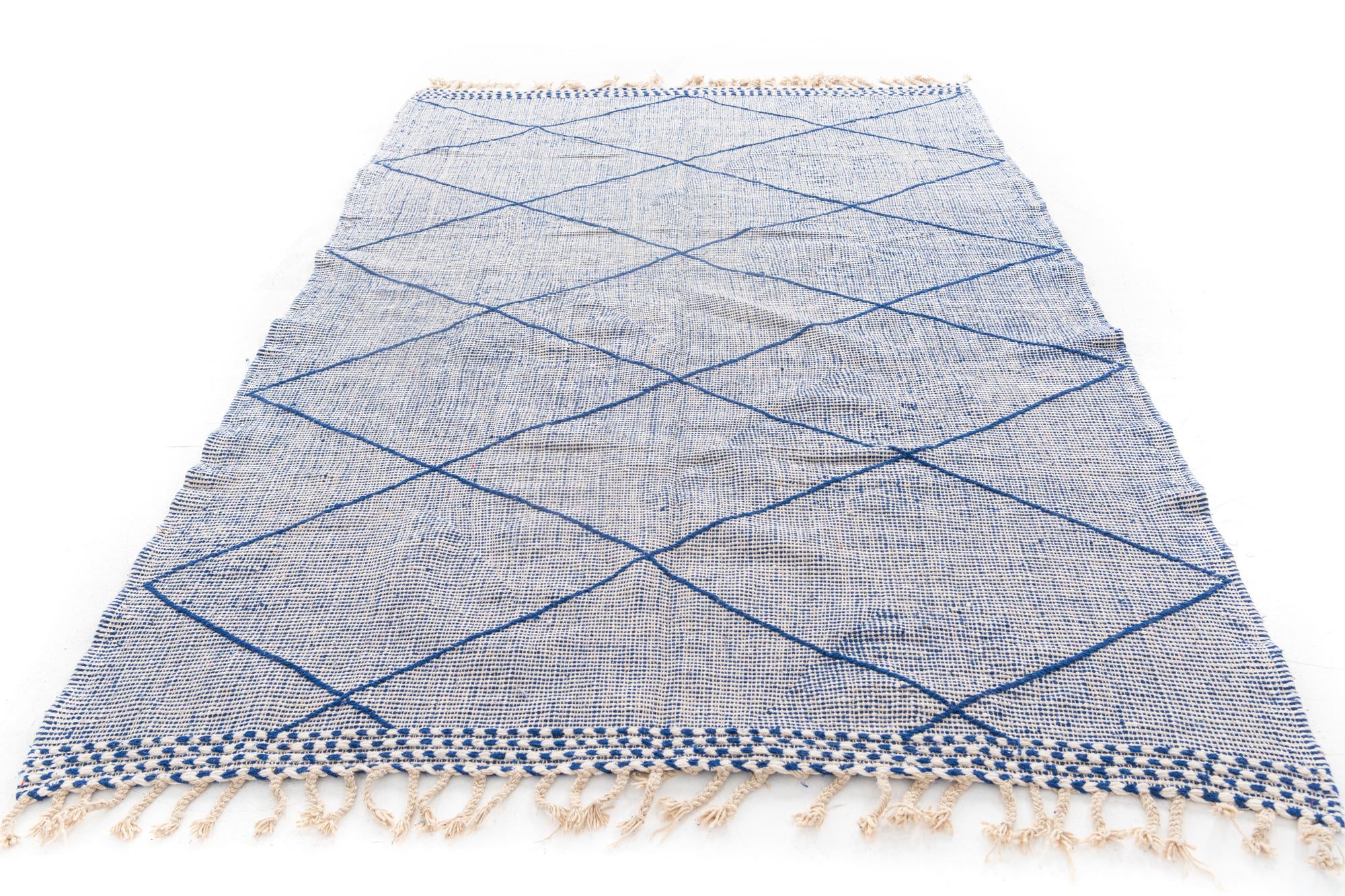 6' 4 x 9' 9 Hand Knotted Moroccan Wool Rug