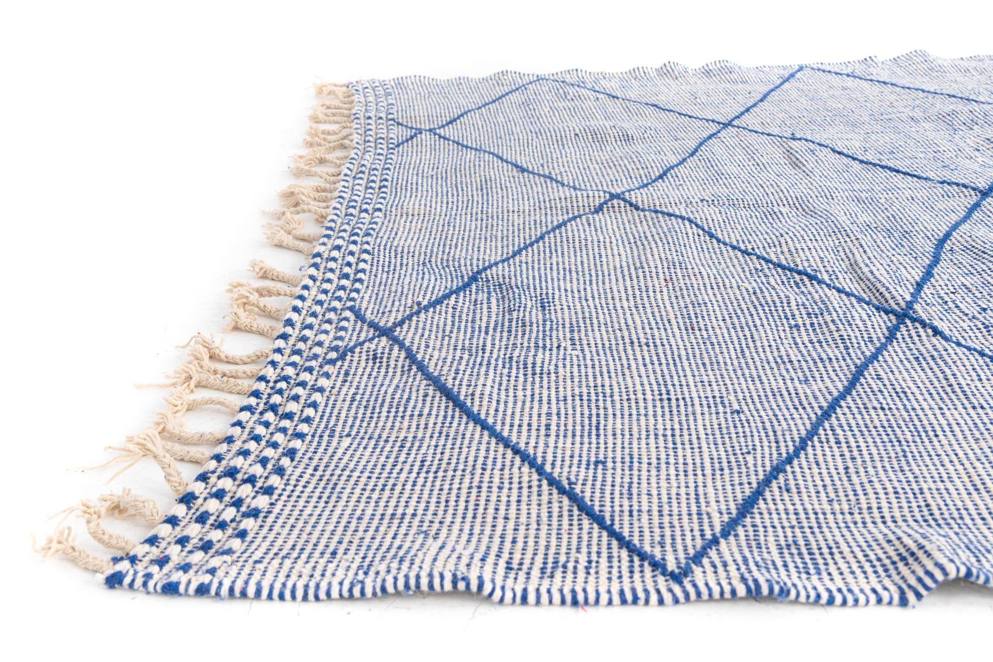 6' 4 x 9' 9 Hand Knotted Moroccan Wool Rug