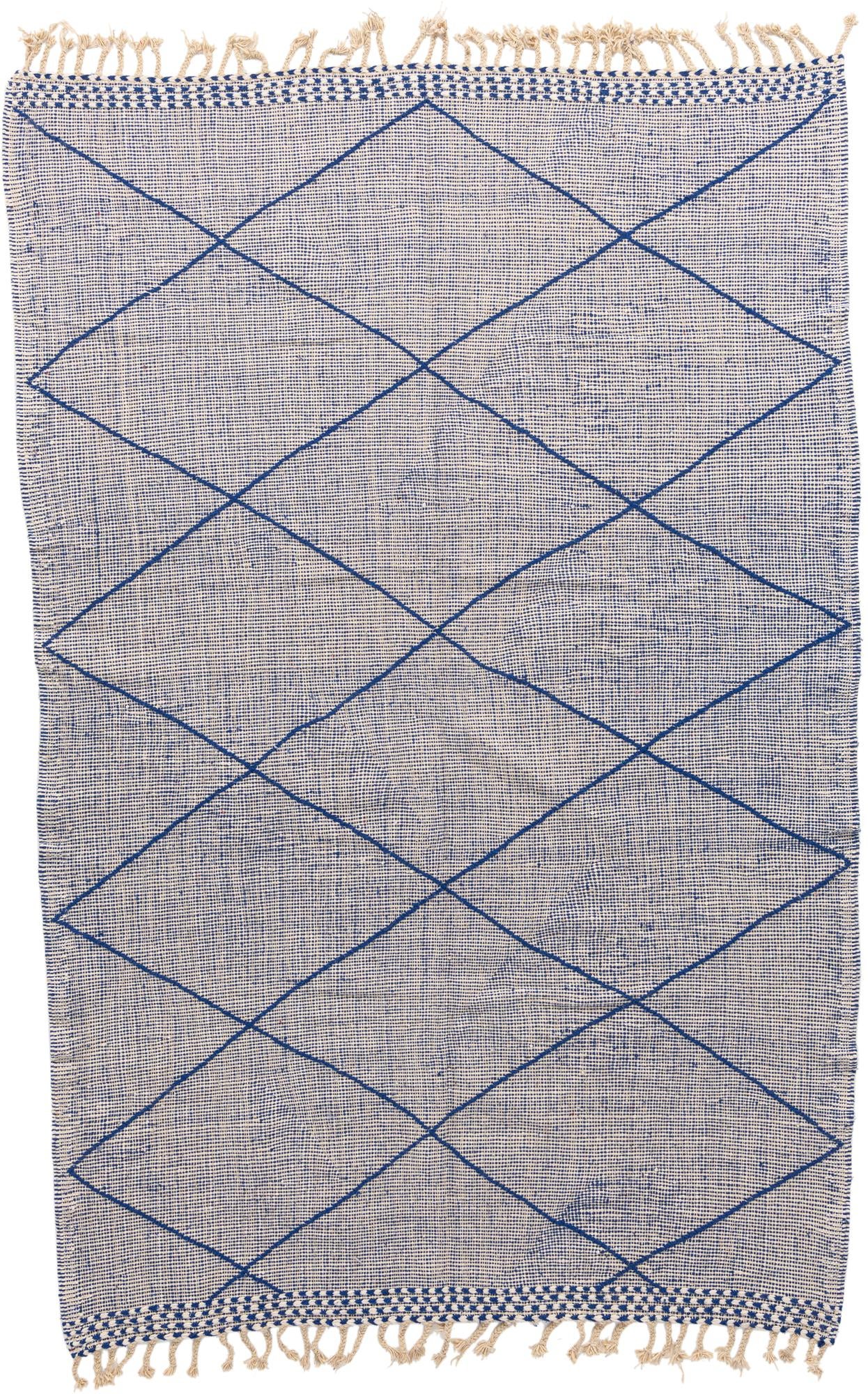 6' 4 x 9' 9 Hand Knotted Moroccan Wool Rug