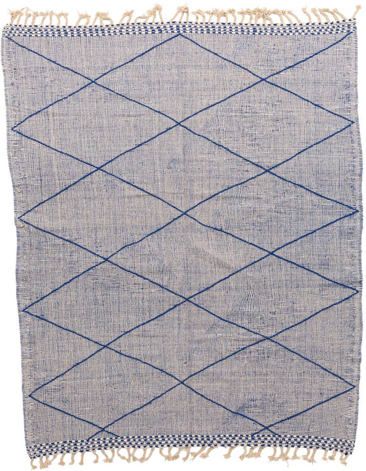 Detail image of 6' 4 x 9' 9 Hand Knotted Moroccan Wool Rug