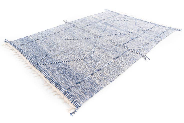 Detail image of 6' 7 x 9' 7 Hand Knotted Moroccan Wool Rug