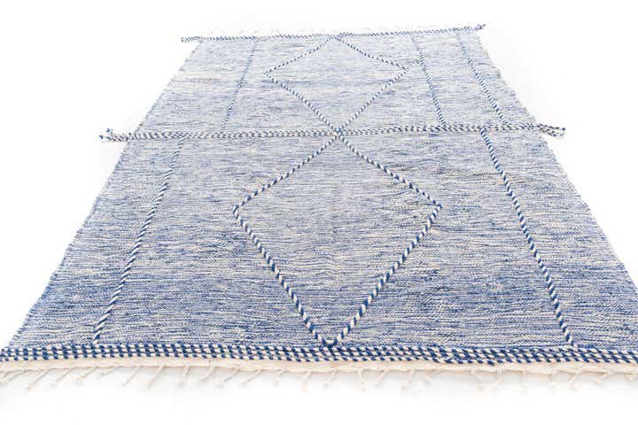 6' 7 x 9' 7 Hand Knotted Moroccan Wool Rug