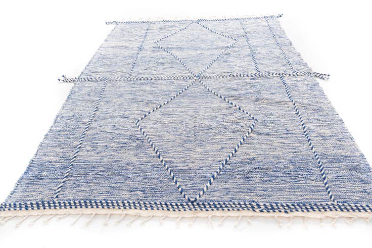 Detail image of 6' 7 x 9' 7 Hand Knotted Moroccan Wool Rug