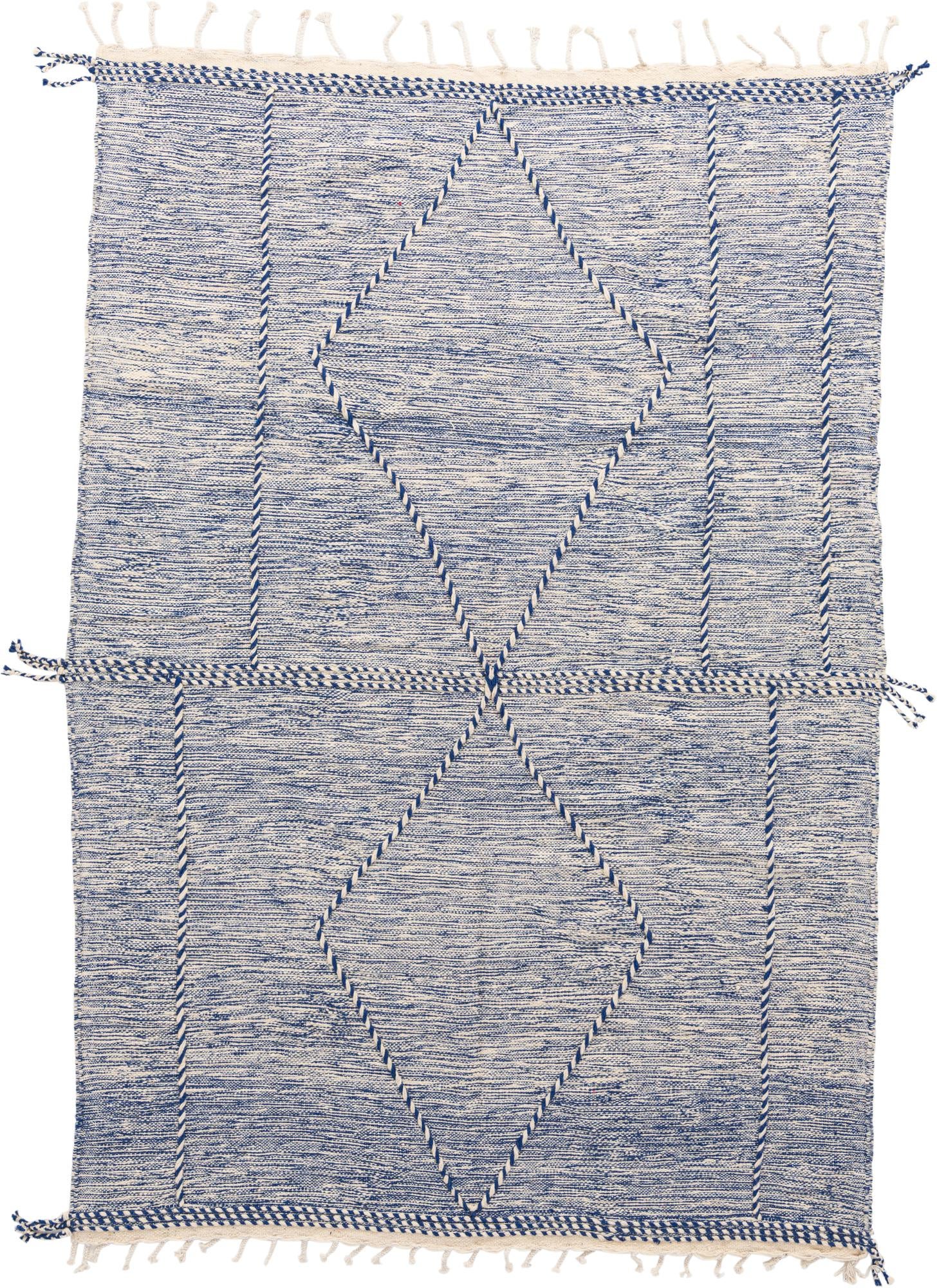 6' 7 x 9' 7 Hand Knotted Moroccan Wool Rug