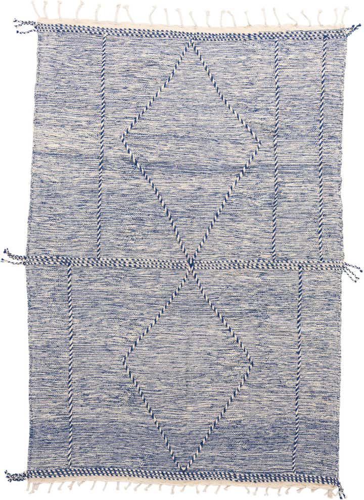 6' 7 x 9' 7 Hand Knotted Moroccan Wool Rug