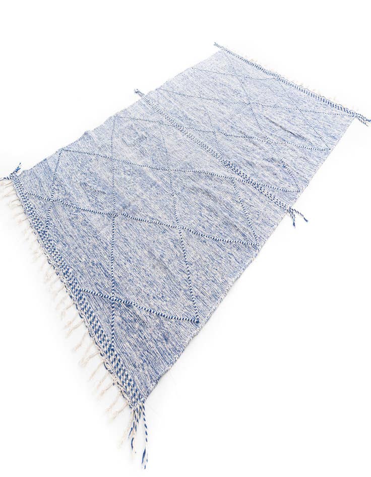 Detail image of 6' 7 x 10'  Hand Knotted Moroccan Wool Rug