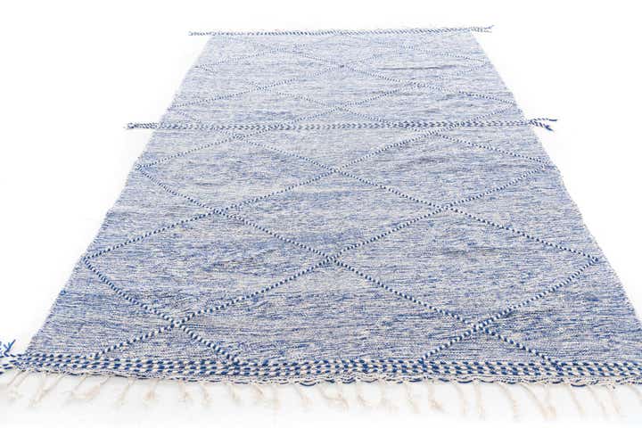 6' 7 x 10' Hand Knotted Moroccan Wool Rug