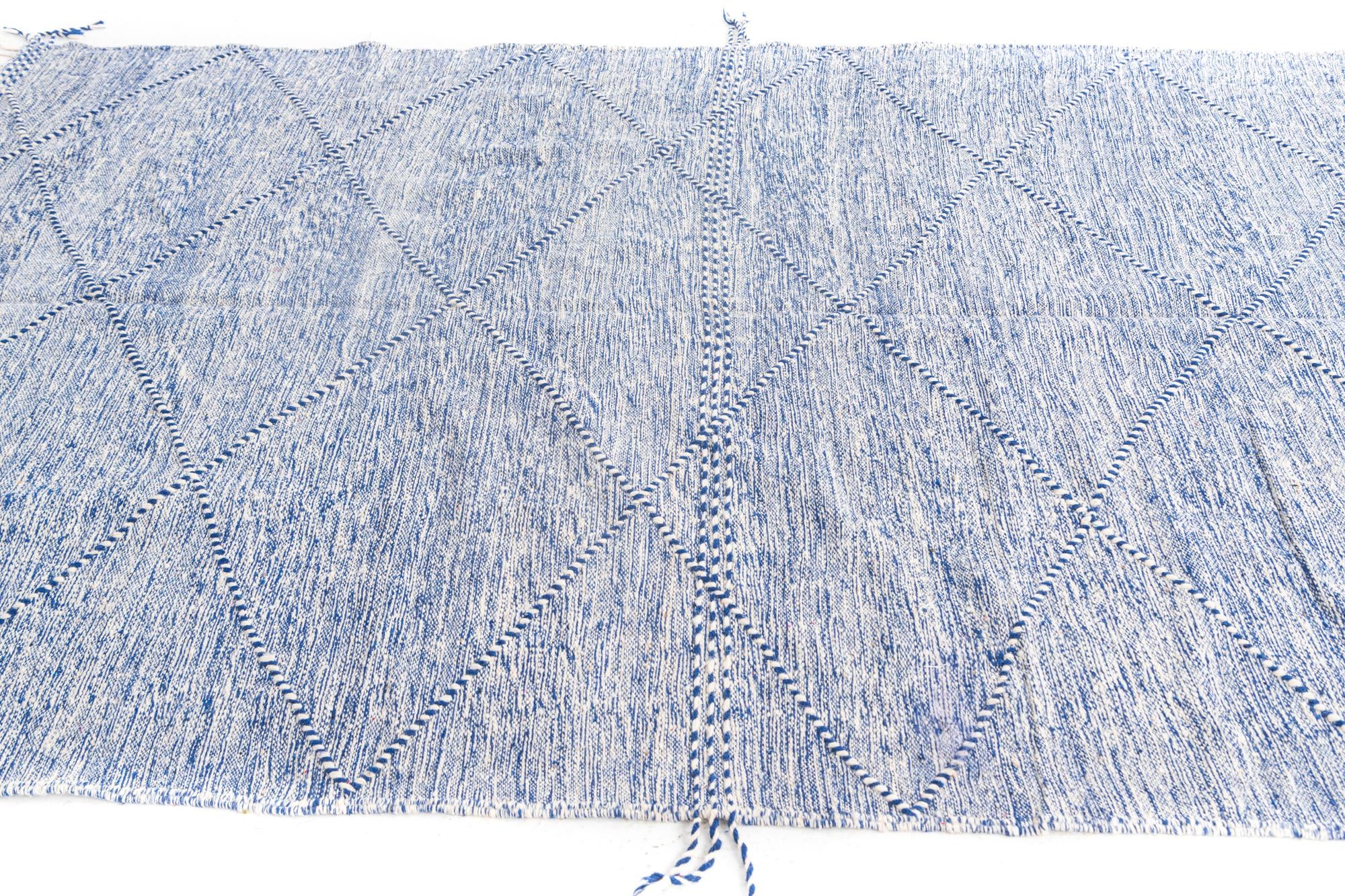 6' 7 x 10' Hand Knotted Moroccan Wool Rug