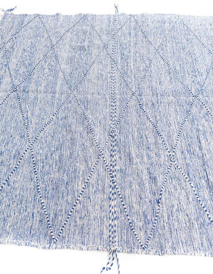 Detail image of 6' 7 x 10'  Hand Knotted Moroccan Wool Rug