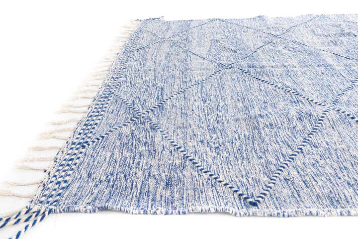 6' 7 x 10' Hand Knotted Moroccan Wool Rug