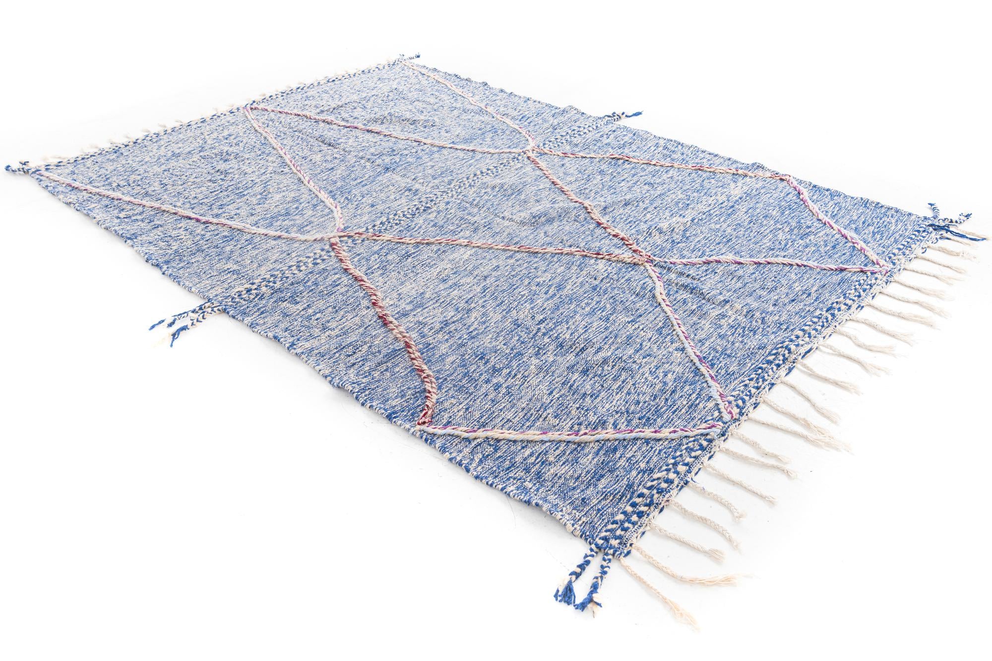 6' 7 x 9' 6 Hand Knotted Moroccan Wool Rug
