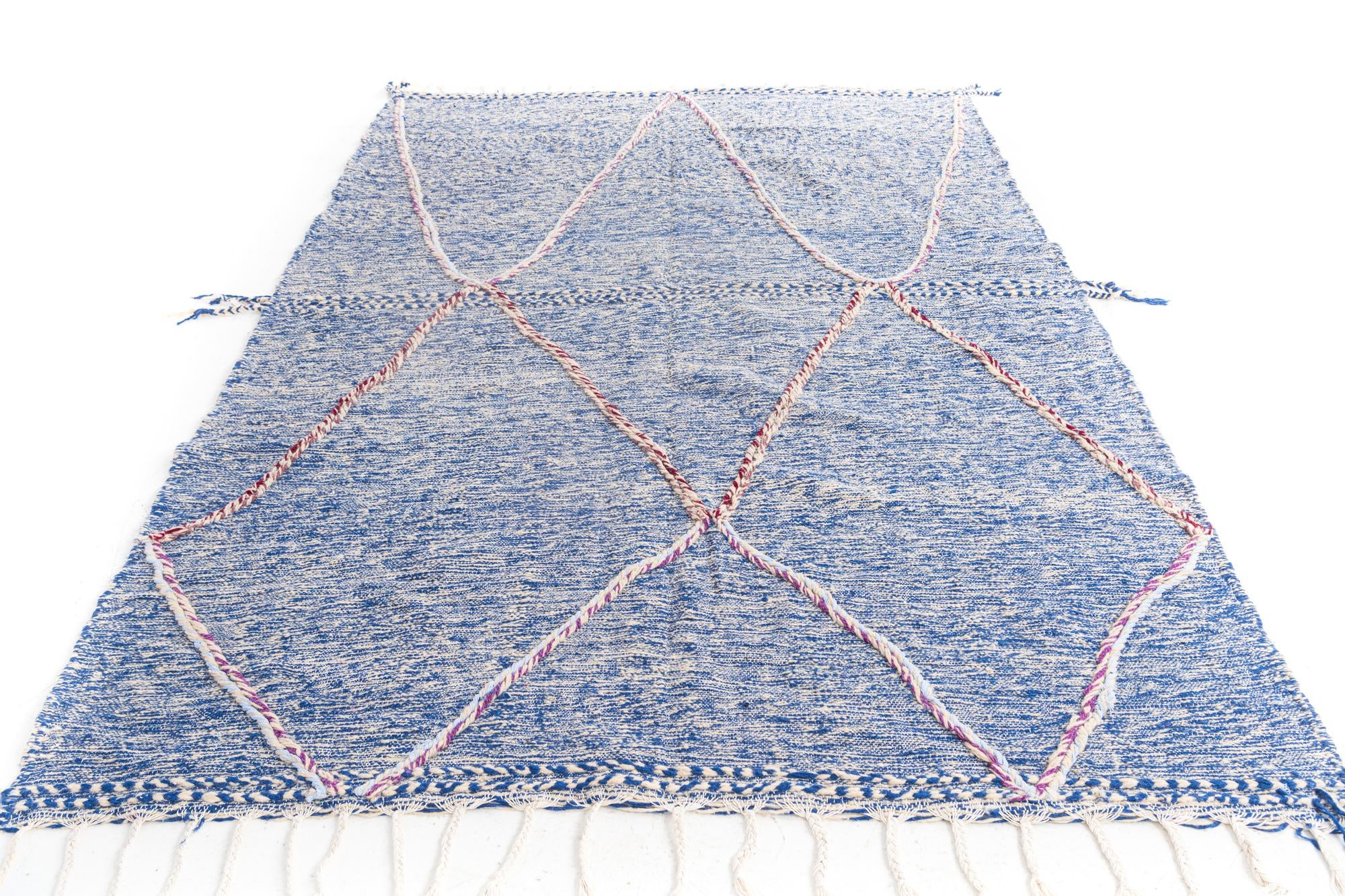 6' 7 x 9' 6 Hand Knotted Moroccan Wool Rug