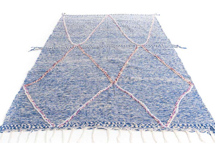 6' 7 x 9' 6 Hand Knotted Moroccan Wool Rug