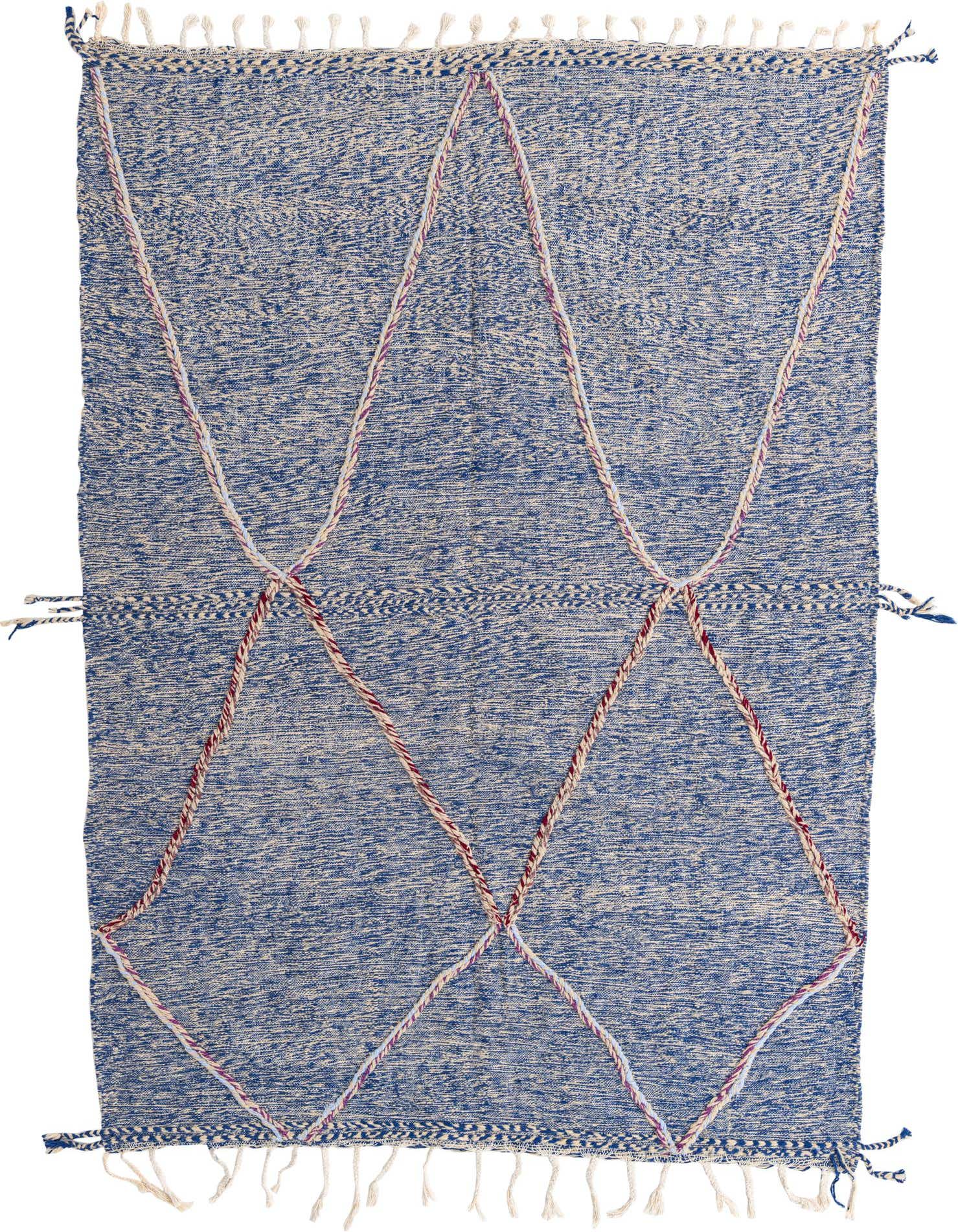 6' 7 x 9' 6 Hand Knotted Moroccan Wool Rug