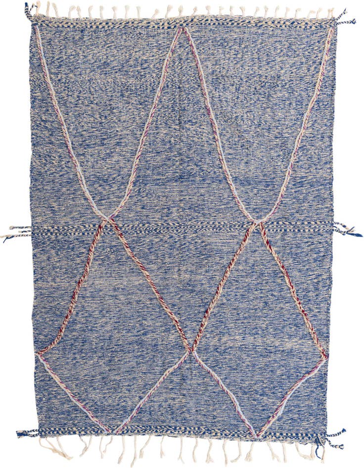 Detail image of 6' 7 x 9' 6 Hand Knotted Moroccan Wool Rug